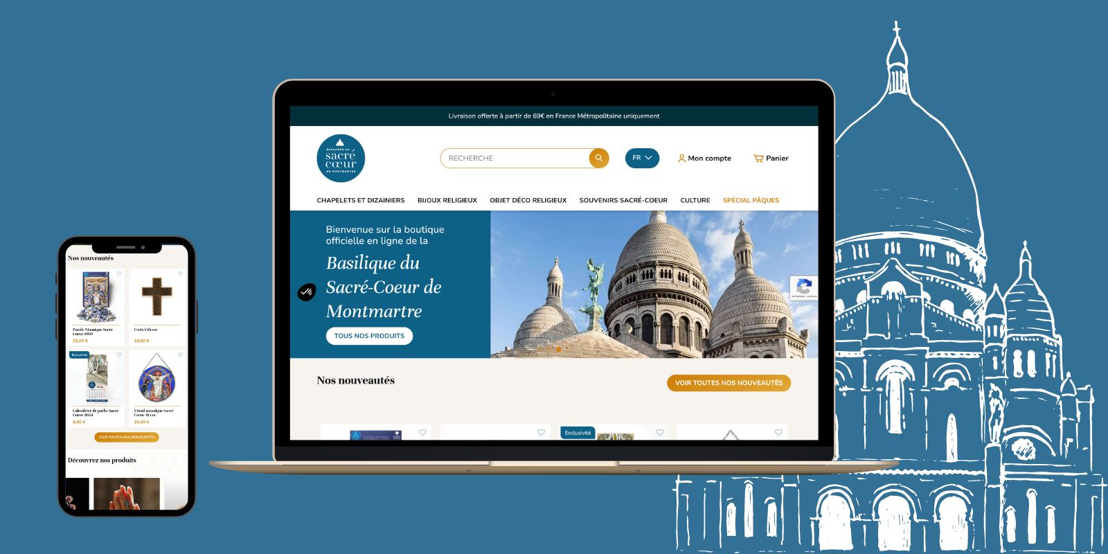 sacrécoeur de montmartre - référence Prestashop de l'agence ecommerce Soledis